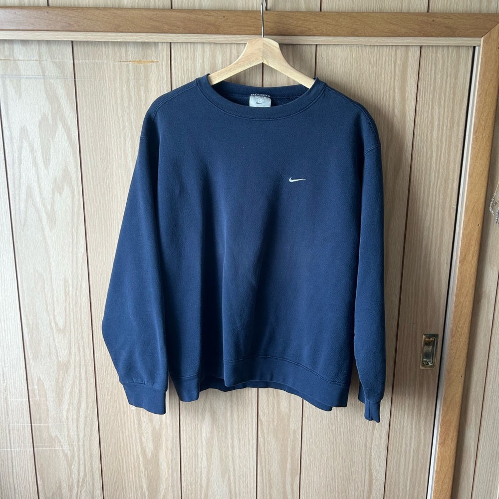 Nike Blue Crewneck Sweatshirt Classic Pullover